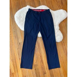 Under Armour Navy Blue Golf Stretch Loose Chino Pants Size 34/32